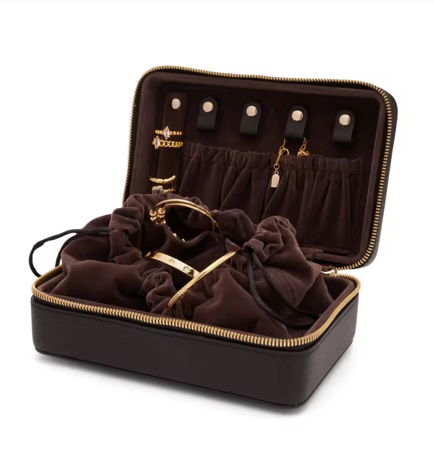 Néa Travel Jewelry Case – Luxury Organizer for Rings, Earrings & Bracelets