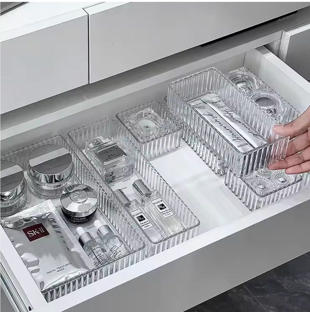 Clear Drawer Organizer Box – Makeup, Kitchen & Vanity Storage | Néa Collection Plus