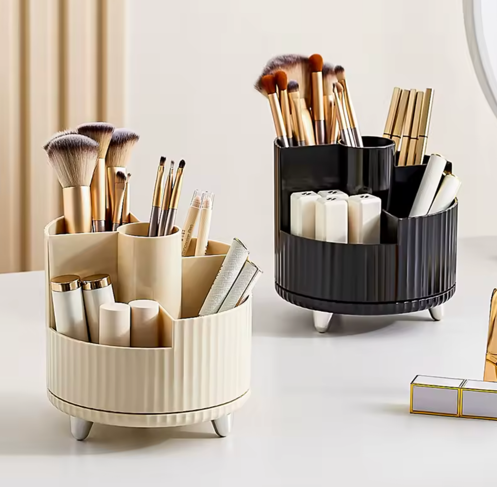 Rotating Makeup Organizer & Skincare Storage Box – Countertop Vanity Organizer for Cosmetics, Jewelry & Perfume