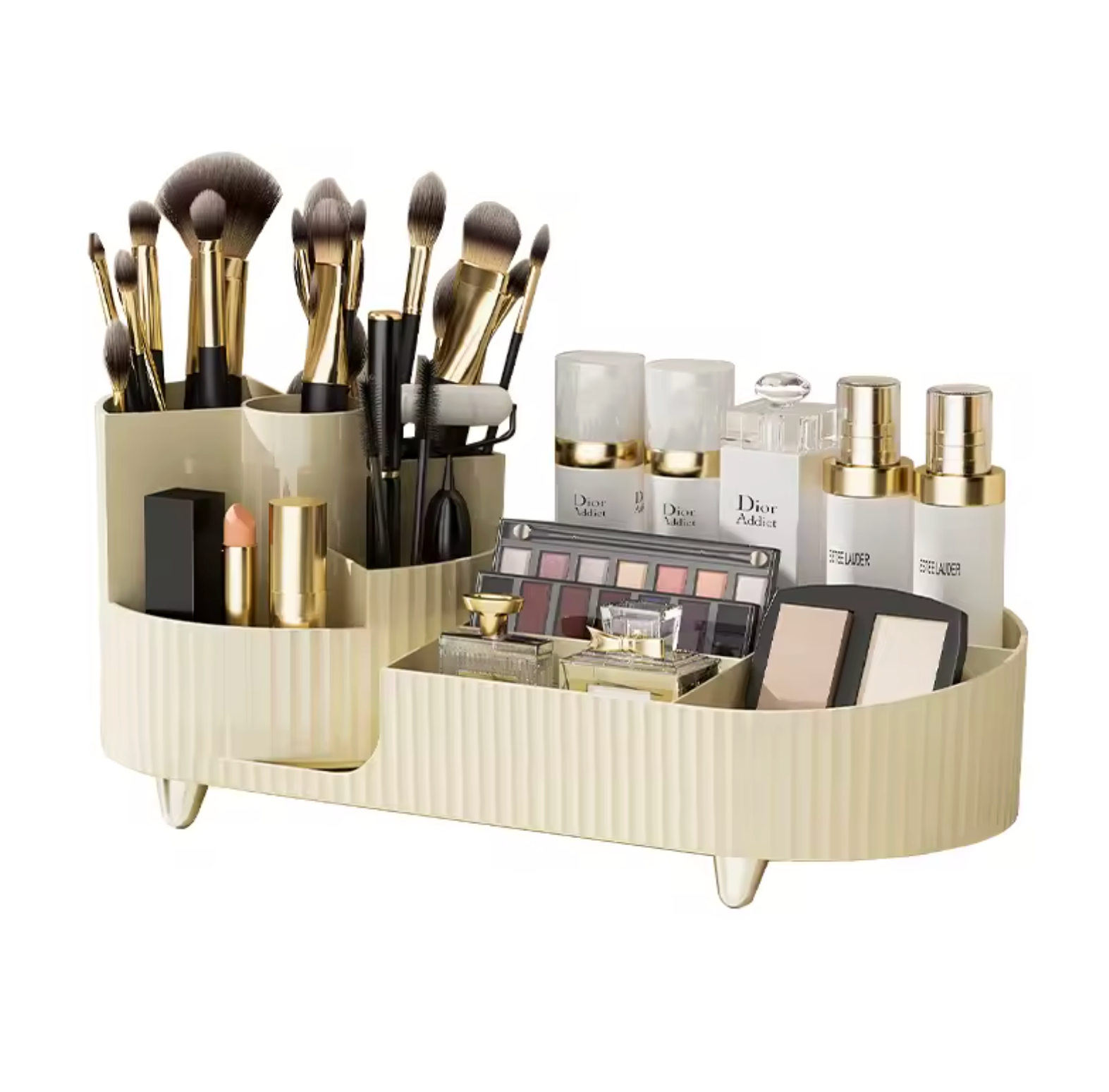 Rotating Makeup Organizer & Skincare Storage Box – Countertop Vanity Organizer for Cosmetics, Jewelry & Perfume